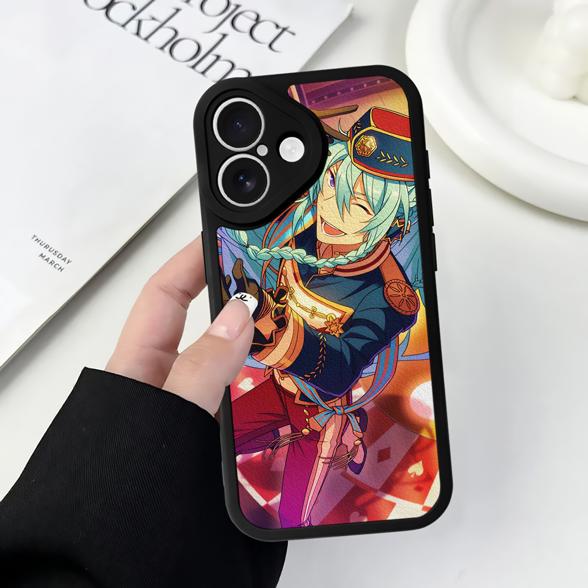 （画像用） あんさんぶるスターズ! Ensemble Stars 【iPhone 16シリーズ対応】シリコンスマホケース（レザー調） 材質：シリコン